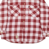 ZAPPING Mens Flannel Shirt Red Check Long Sleeve L