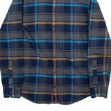 TOMMY HILFIGER Regular Fit Mens Flannel Shirt Blue Check Long Sleeve M