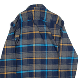 TOMMY HILFIGER Regular Fit Mens Flannel Shirt Blue Check Long Sleeve M
