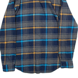 TOMMY HILFIGER Regular Fit Mens Flannel Shirt Blue Check Long Sleeve M