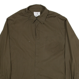 ARMANI EXCHANGE Mens Plain Shirt Green Long Sleeve XL