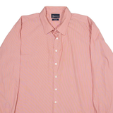 AQUASCUTUM Slim Fit Mens Plain Shirt Red Long Sleeve XL