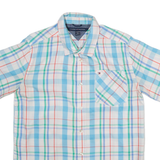 TOMMY HILFIGER Mens Shirt Blue Check XL