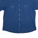 WRANGLER Mens Shirt Blue Striped XL