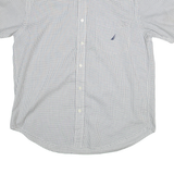 NAUTICA Mens Shirt White Gingham M