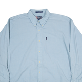 CHAPS Mens Plain Shirt Blue Long Sleeve XL