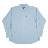 CHAPS Mens Plain Shirt Blue Long Sleeve XL
