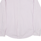 CALVIN KLEIN Slim Fit Mens Shirt Pink Striped Long Sleeve L