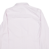 CALVIN KLEIN Slim Fit Mens Shirt Pink Striped Long Sleeve L