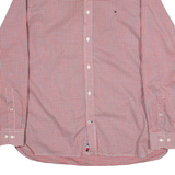 TOMMY HILFIGER Regular Fit Mens Shirt Red Gingham Long Sleeve XL