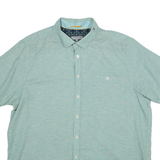 TED BAKER Mens Plain Shirt Green XL