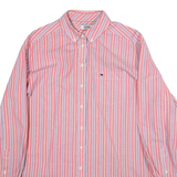 TOMMY JEANS Womens Shirt Pink Striped Long Sleeve XS