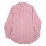 TOMMY JEANS Womens Shirt Pink Striped Long Sleeve XS