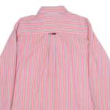 TOMMY JEANS Womens Shirt Pink Striped Long Sleeve XS