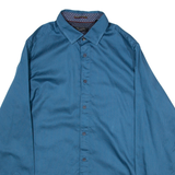 TED BAKER Mens Shirt Blue Polka Dot Long Sleeve M