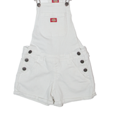 DICKIES Womens Dungarees White Relaxed Denim XS W26 L3