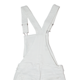 DICKIES Womens Dungarees White Relaxed Denim XS W26 L3