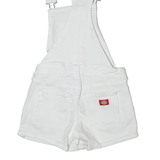 DICKIES Womens Dungarees White Relaxed Denim XS W26 L3