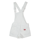 DICKIES Womens Dungarees White Relaxed Denim XS W26 L3