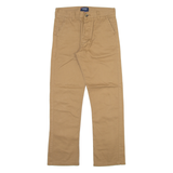 KANGOL Womens Trousers Beige Regular Straight W26 L27