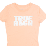 TRUE RELIGION Womens T-Shirt Orange S