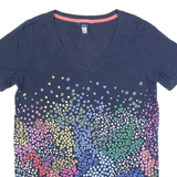JOULES Womens T-Shirt Blue V-Neck UK 8