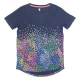 JOULES Womens T-Shirt Blue V-Neck UK 8