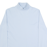 LANDS END Womens T-Shirt Blue Long Sleeve High Neck XS