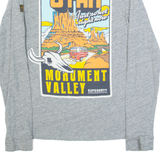 SUPERDRY Womens T-Shirt Grey Long Sleeve USA UK 8