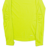 PUMA Mens T-Shirt Yellow Long Sleeve V-Neck XS