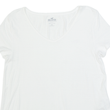 HOLLISTER Mens T-Shirt White V-Neck S