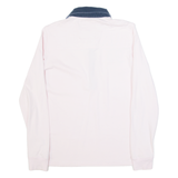 CREW CLOTHING Womens Polo Shirt Pink Long Sleeve UK 10
