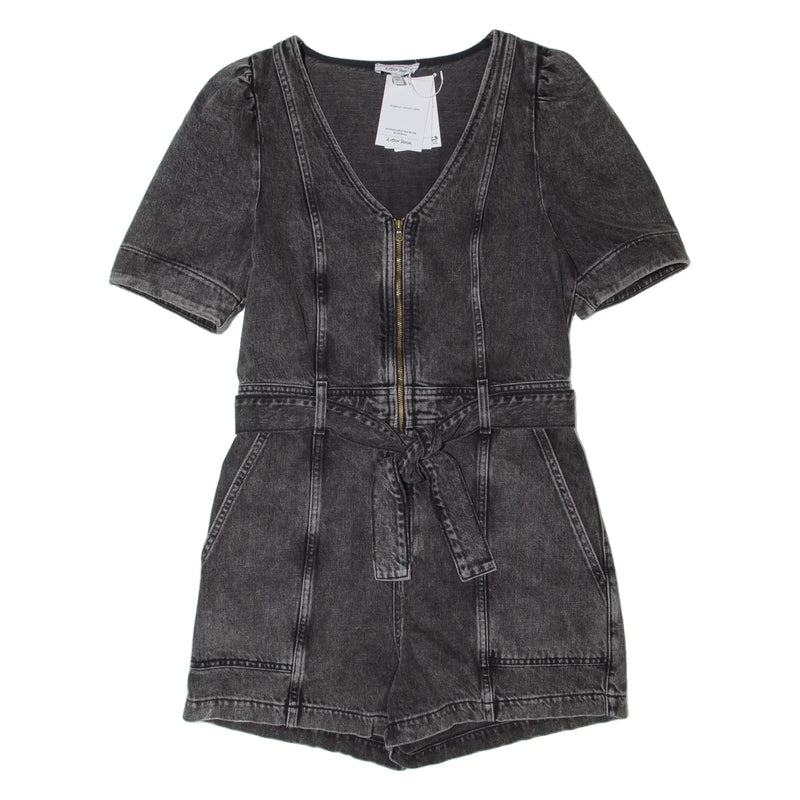 & OTHER STORIES Los Angeles Atelier Womens Playsuit Black Straight Denim S