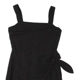 & OTHER STORIES Los Angeles Atelier Wrap Womens Playsuit Black Straight Linen S