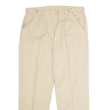 DANMART Pleated Womens Trousers Beige Regular Straight W32 L26