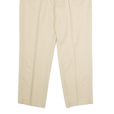DANMART Pleated Womens Trousers Beige Regular Straight W32 L26