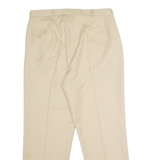 DANMART Pleated Womens Trousers Beige Regular Straight W32 L26