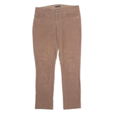 TOMMY HILFIGER Womens Corduroy Trousers Brown Regular Straight W32 L28