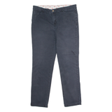DICKIES Workwear Womens Twill Trousers Blue Regular Straight W34 L28