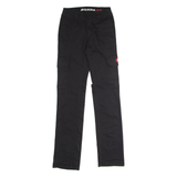DICKIES Workwear Cargo Womens Trousers Black Regular Straight W24 L31