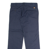 DICKIES Workwear Mens Twill Trousers Blue Slim Straight W32 L30