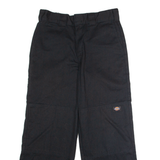 DICKIES Workwear Mens Twill Trousers Black Loose Straight W30 L27