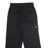 DICKIES Workwear Mens Twill Trousers Black Loose Straight W30 L27