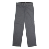 DICKIES Flex Workwear Mens Twill Trousers Grey Slim Straight W30 L32