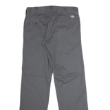 DICKIES Flex Workwear Mens Twill Trousers Grey Slim Straight W30 L32