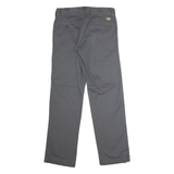 DICKIES Flex Workwear Mens Twill Trousers Grey Slim Straight W30 L32