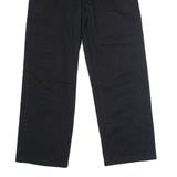 DICKIES Roll Crop Hem Workwear Womens Twill Trousers Black Straight W29 L29