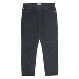 REISS Mens Corduroy Trousers Black Regular Straight W34 L28
