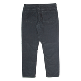 REISS Mens Corduroy Trousers Black Regular Straight W34 L28