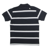 LEE Mens Polo Shirt Black Striped XL